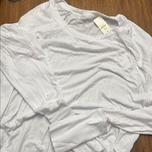 Women's White Long Sleeve Top